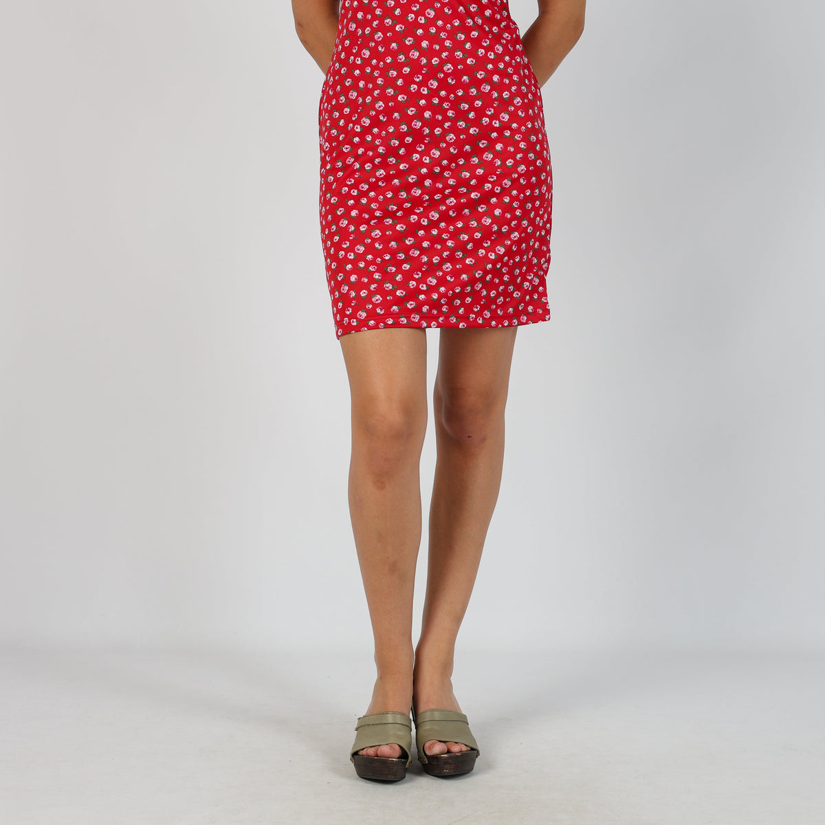 Red Y2K PHARD Woven Mini Dress (S)