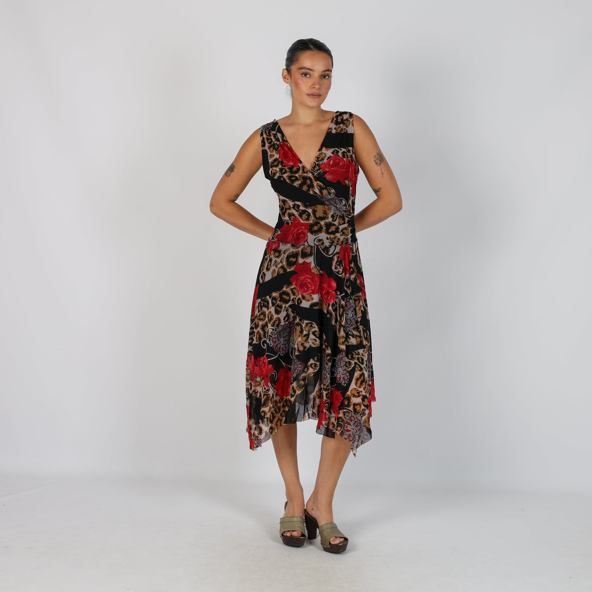 Black Y2K Mesh Maxi Dress (S)