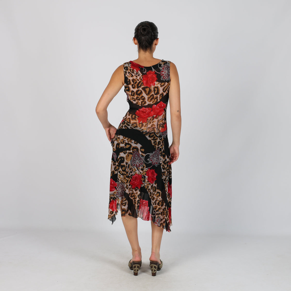 Black Y2K Mesh Maxi Dress (S)
