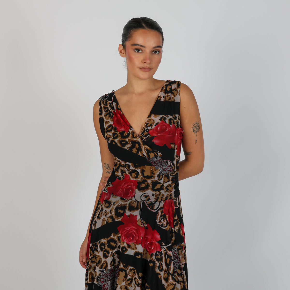 Black Y2K Mesh Maxi Dress (S)