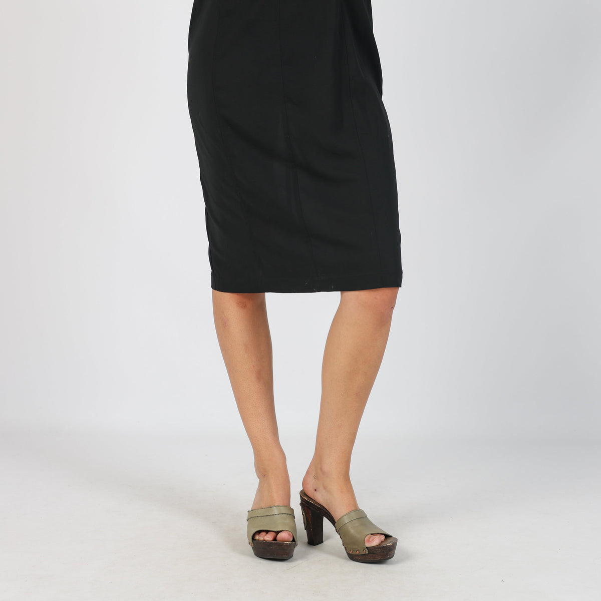 Black Y2K Liu Jo Woven Midi Dress (M)