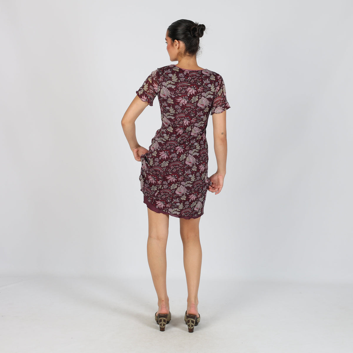 Purple Y2K Aniye By Woven Mini Dress (S)
