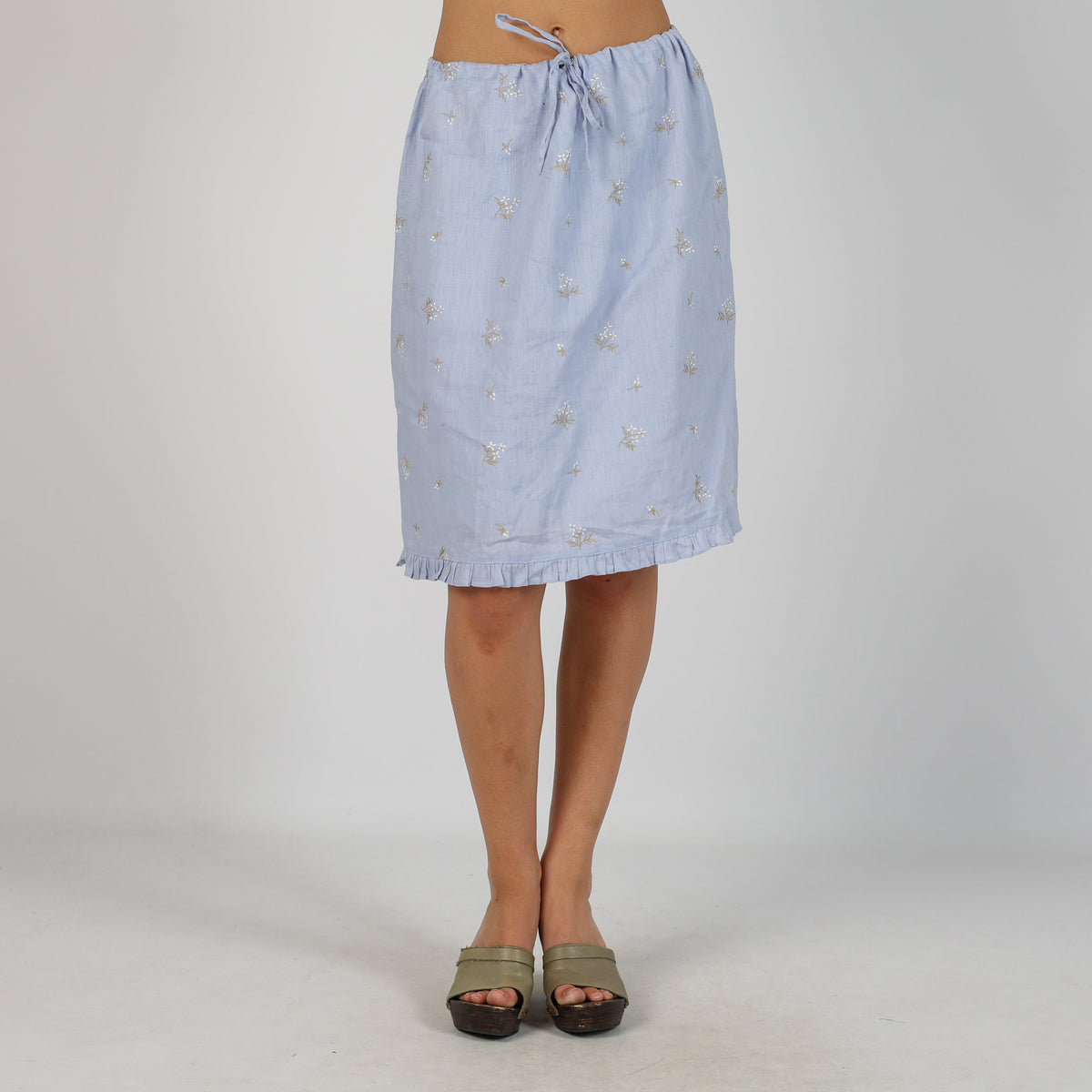 Lilac Purple Y2K Woven Midi Skirt (M)