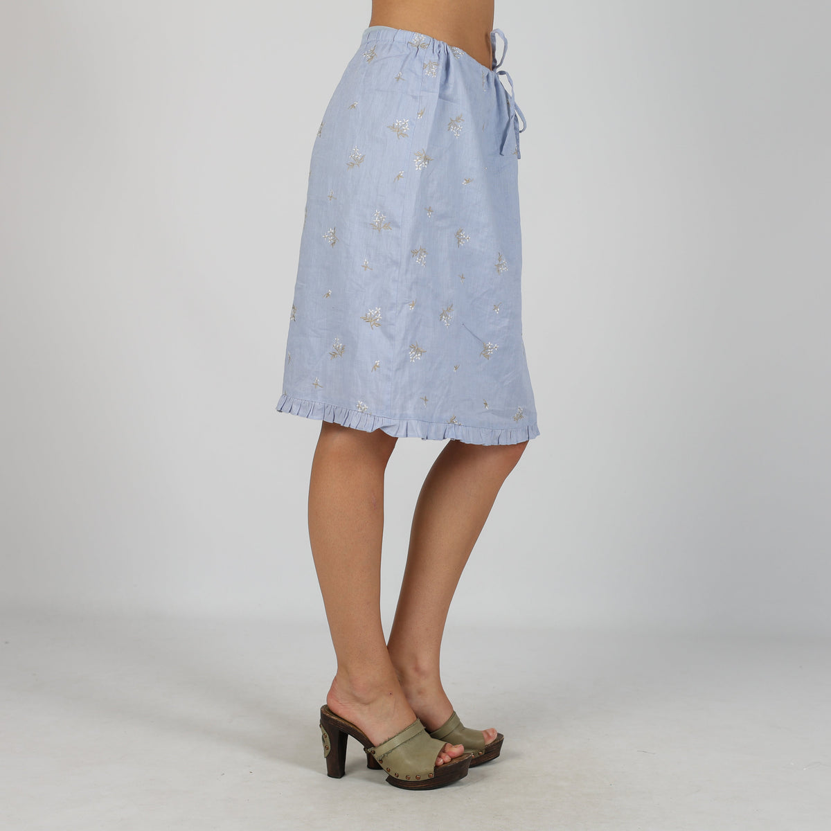Lilac Purple Y2K Woven Midi Skirt (M)