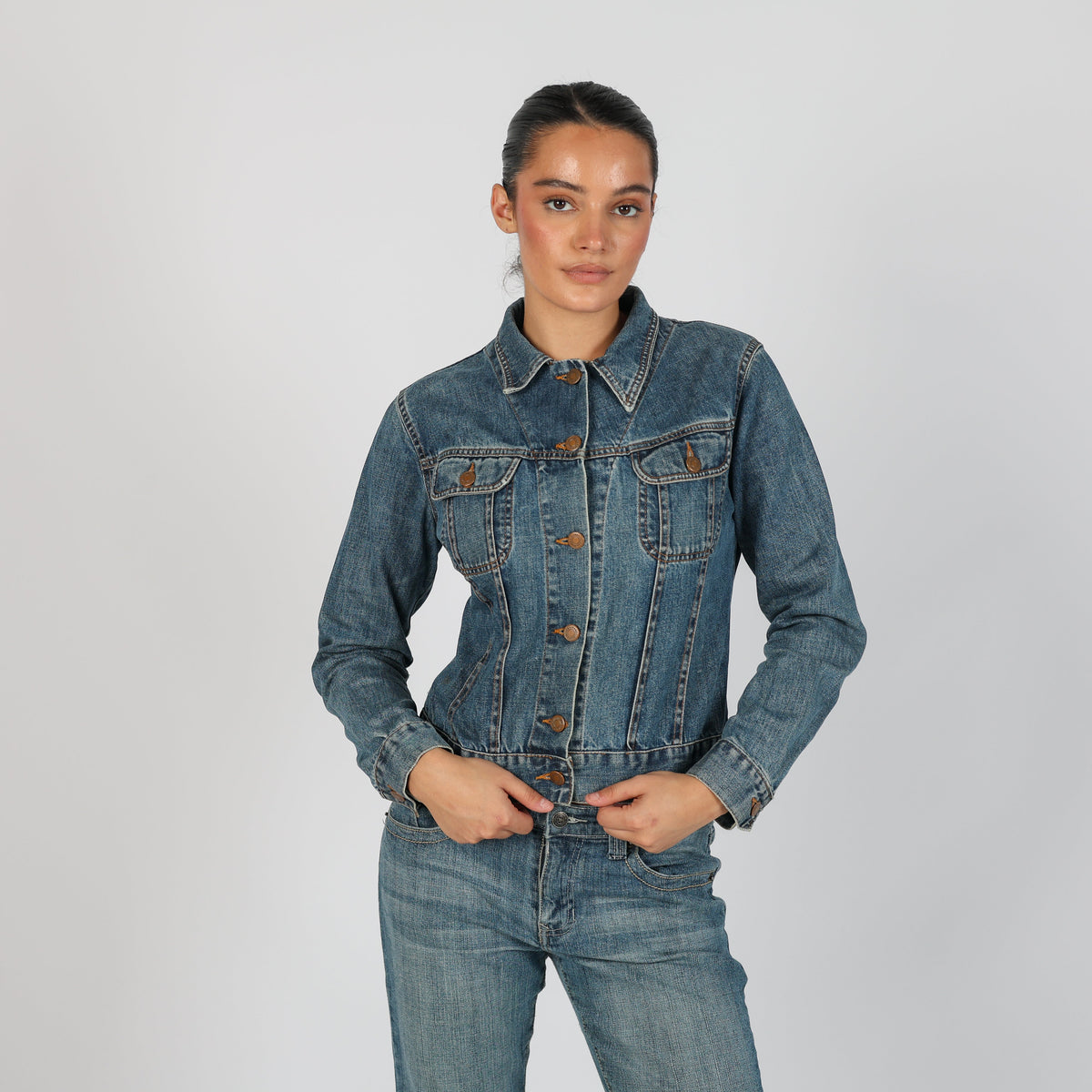 Blue Y2K Made in Italy Denim Jacket (S)