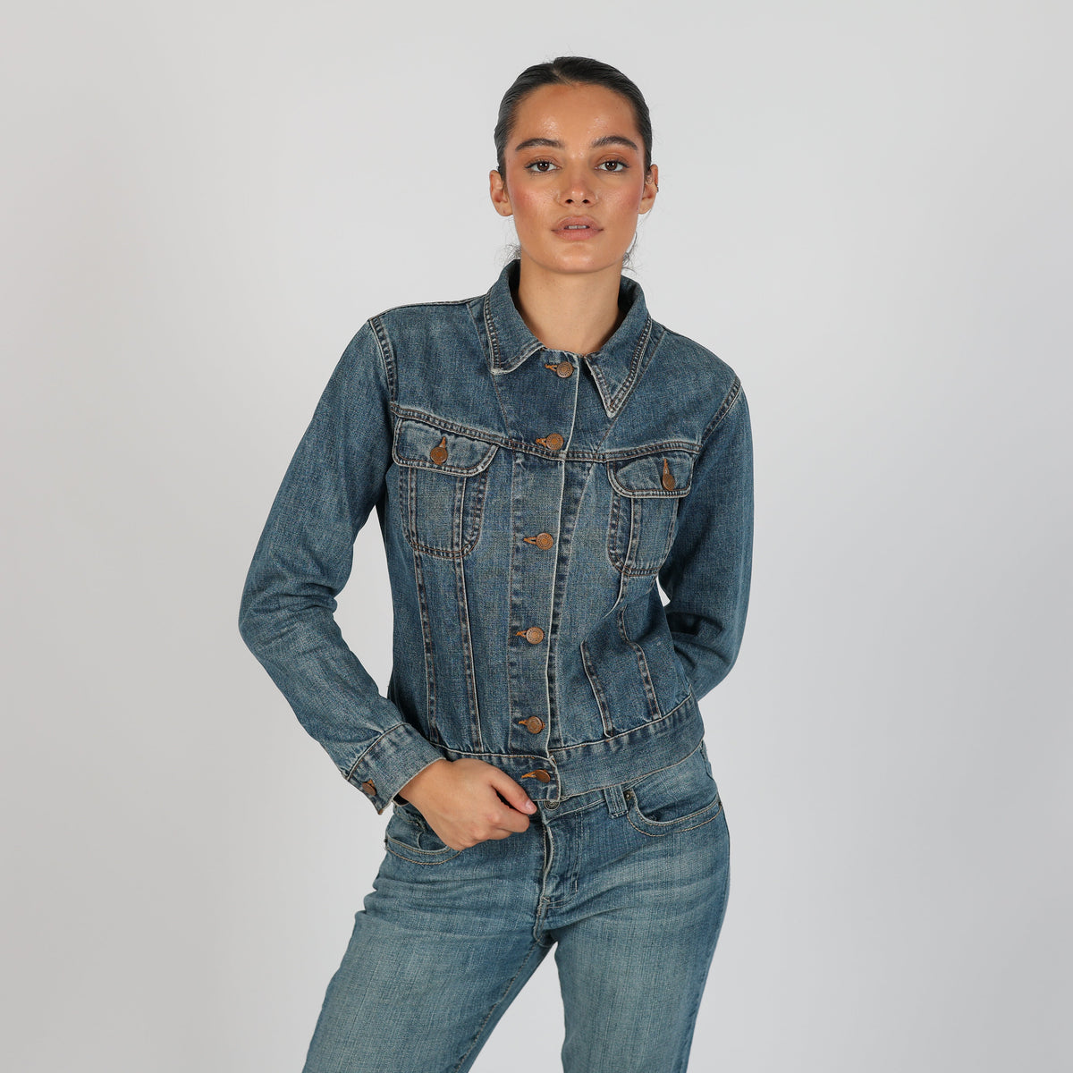 Blue Y2K Made in Italy Denim Jacket (S)