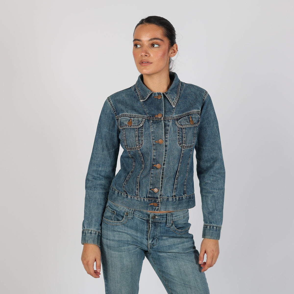 Blue Y2K Made in Italy Denim Jacket (S)