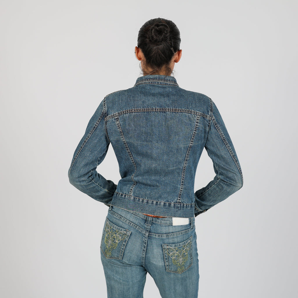 Blue Y2K Made in Italy Denim Jacket (S)