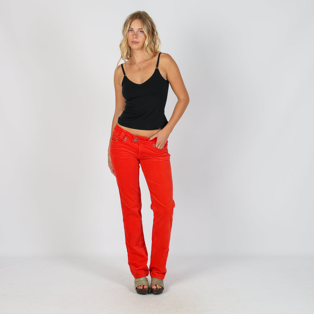 Coral Y2K Yes!Miss Woven Trousers (S)