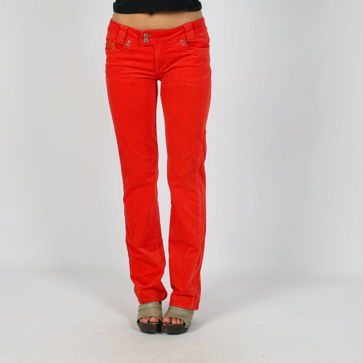 Coral Y2K Yes!Miss Woven Trousers (S)
