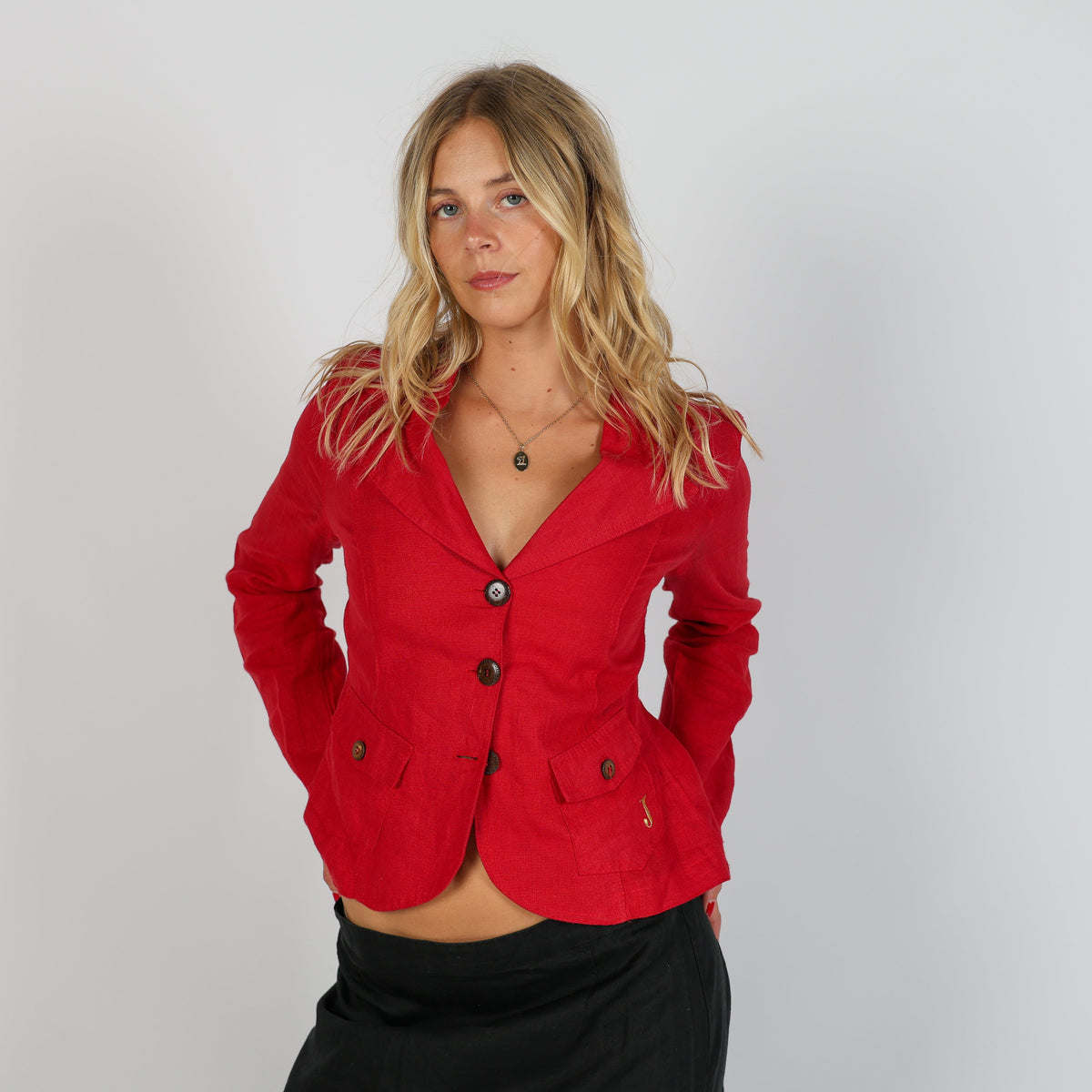 Red 90s Made in Italy Blazer (S)