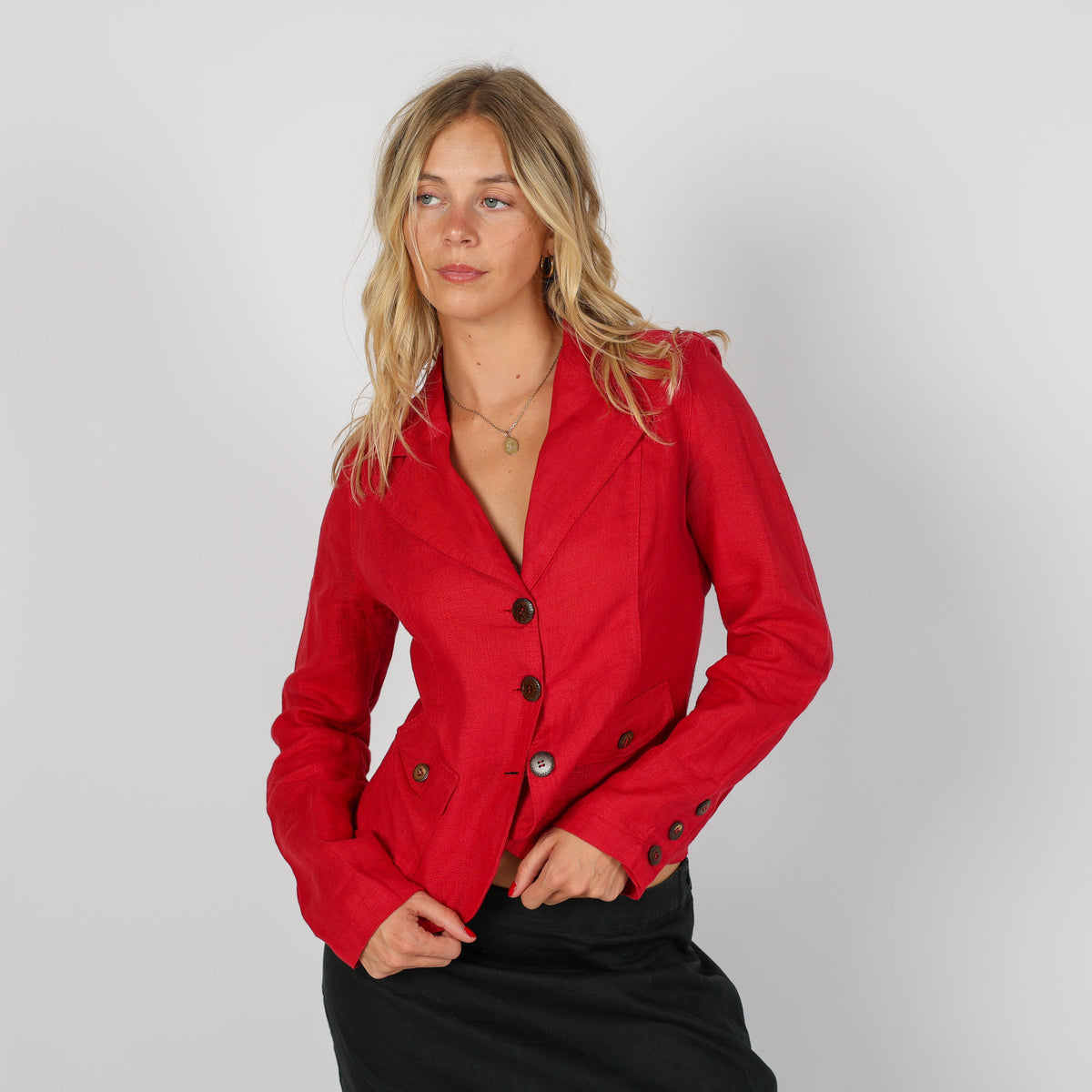 Red 90s Made in Italy Blazer (S)