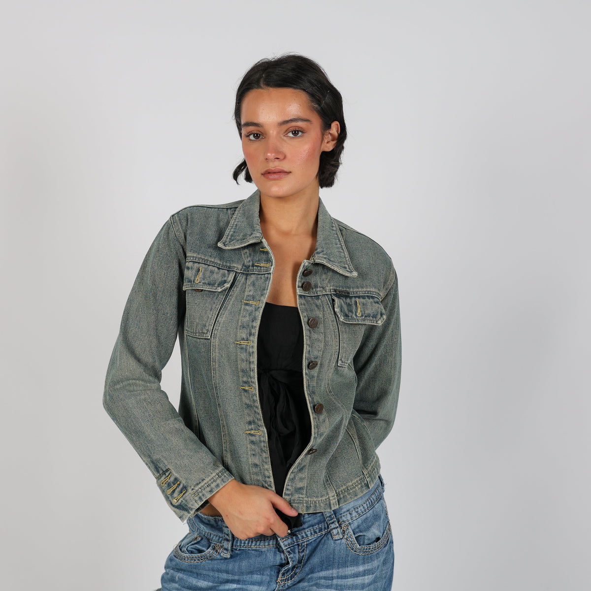 Blue Y2K Denim Jacket (S)