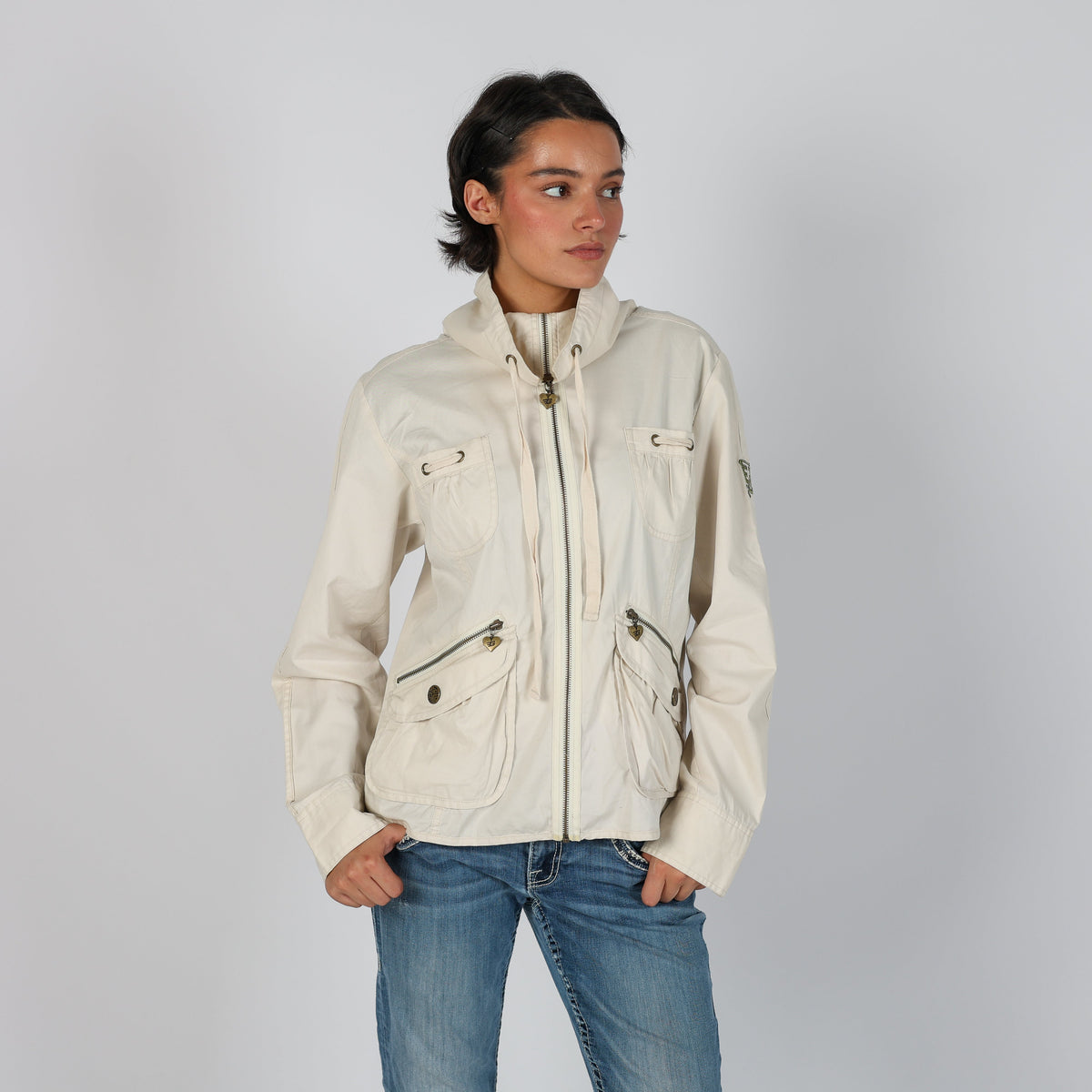 Cream Y2K Casual Jacket (L)