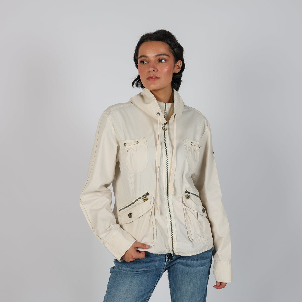 Cream Y2K Casual Jacket (L)