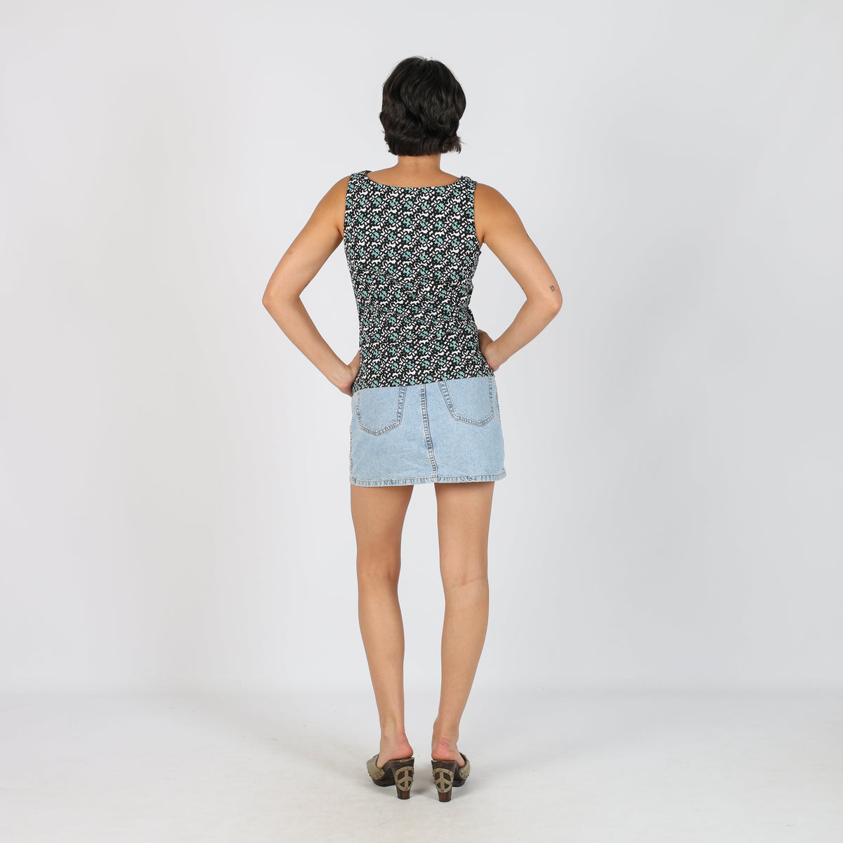 Blue Y2K Made in Italy Denim Mini Skirt (S)