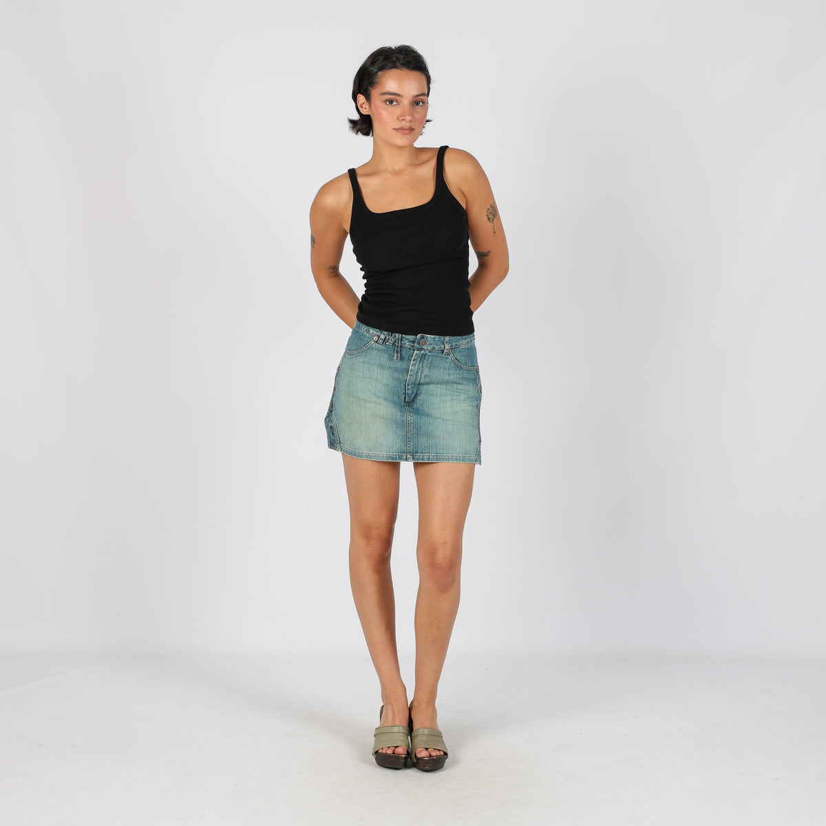 Blue Y2K Denim Mini Skirt (S)