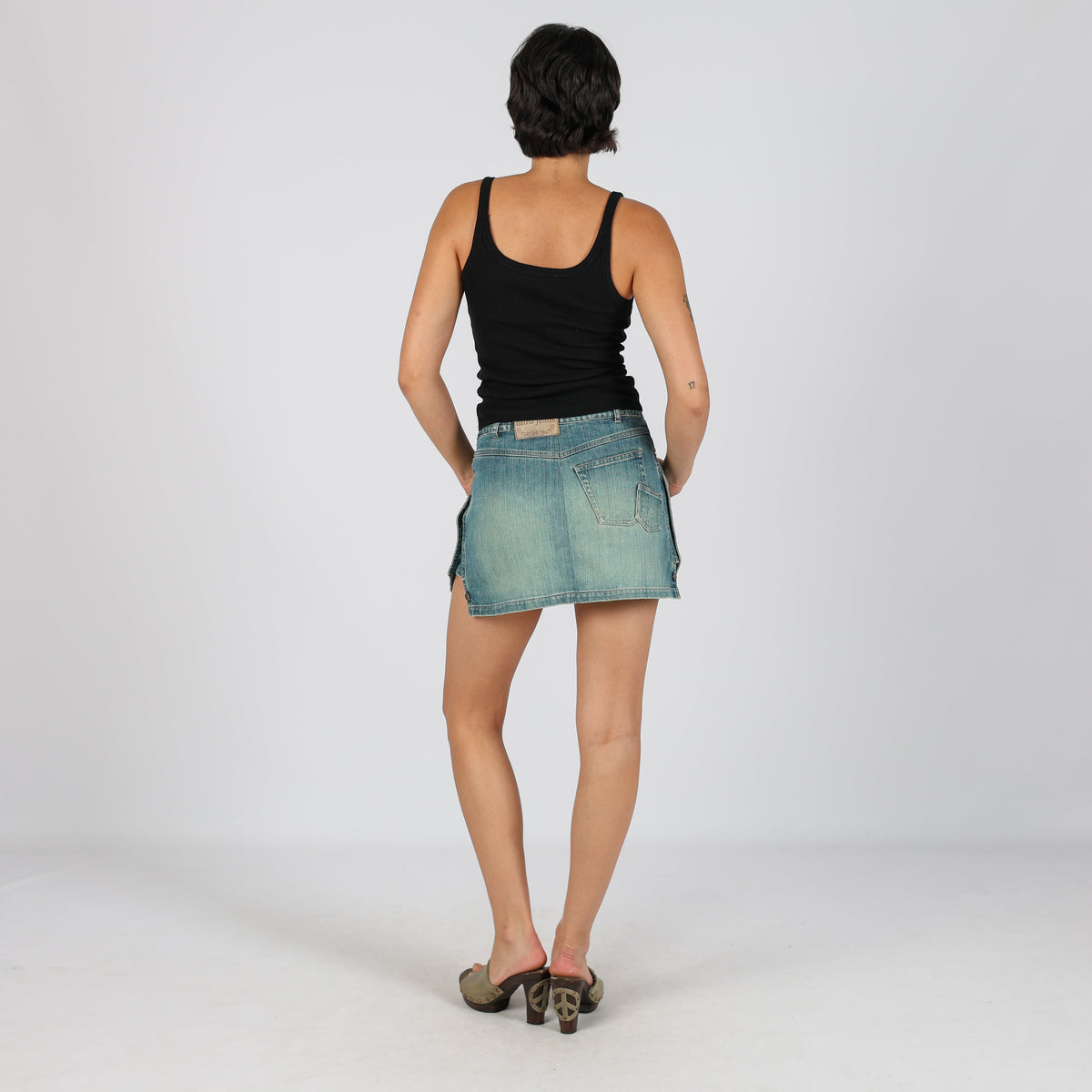 Blue Y2K Denim Mini Skirt (S)