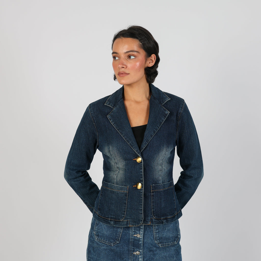 Blue Y2K XFN Denim Jacket (S)