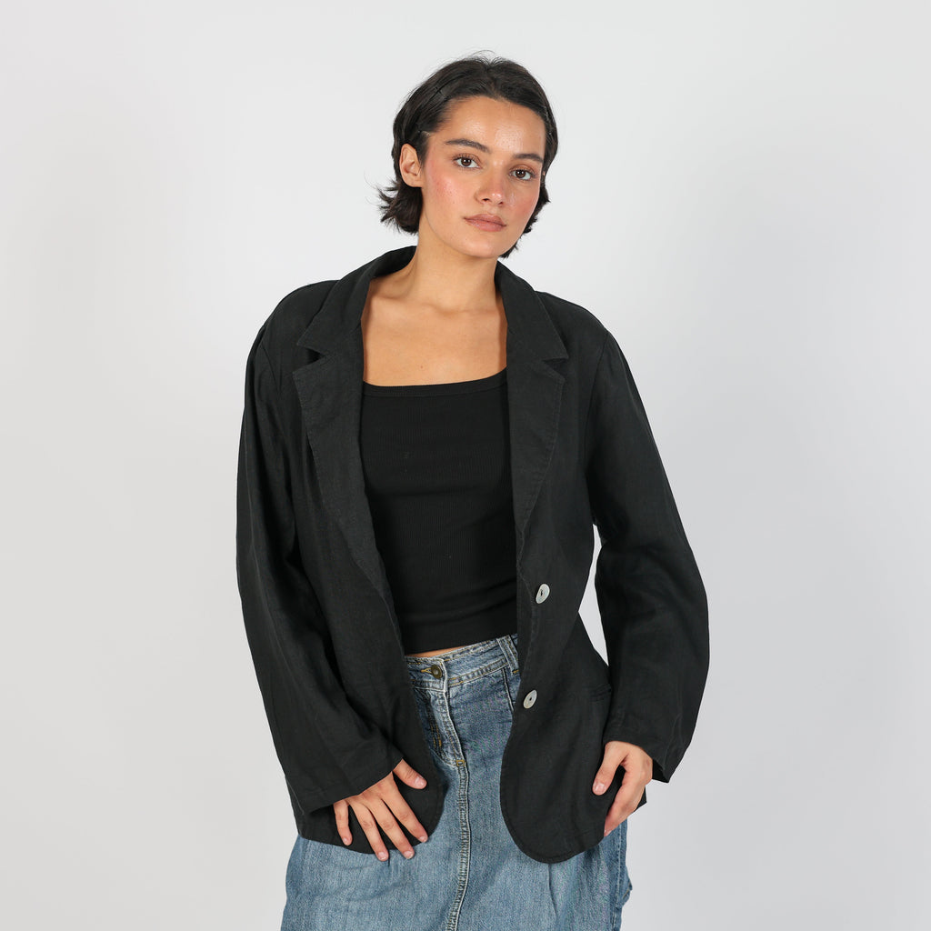 Black Y2K Made in Italy Blazer (L)