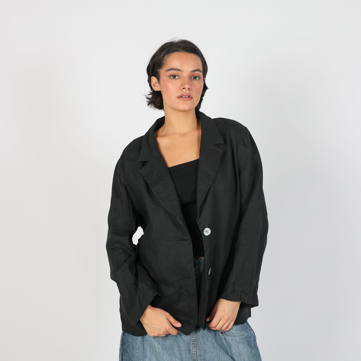 Black Y2K Made in Italy Blazer (L)