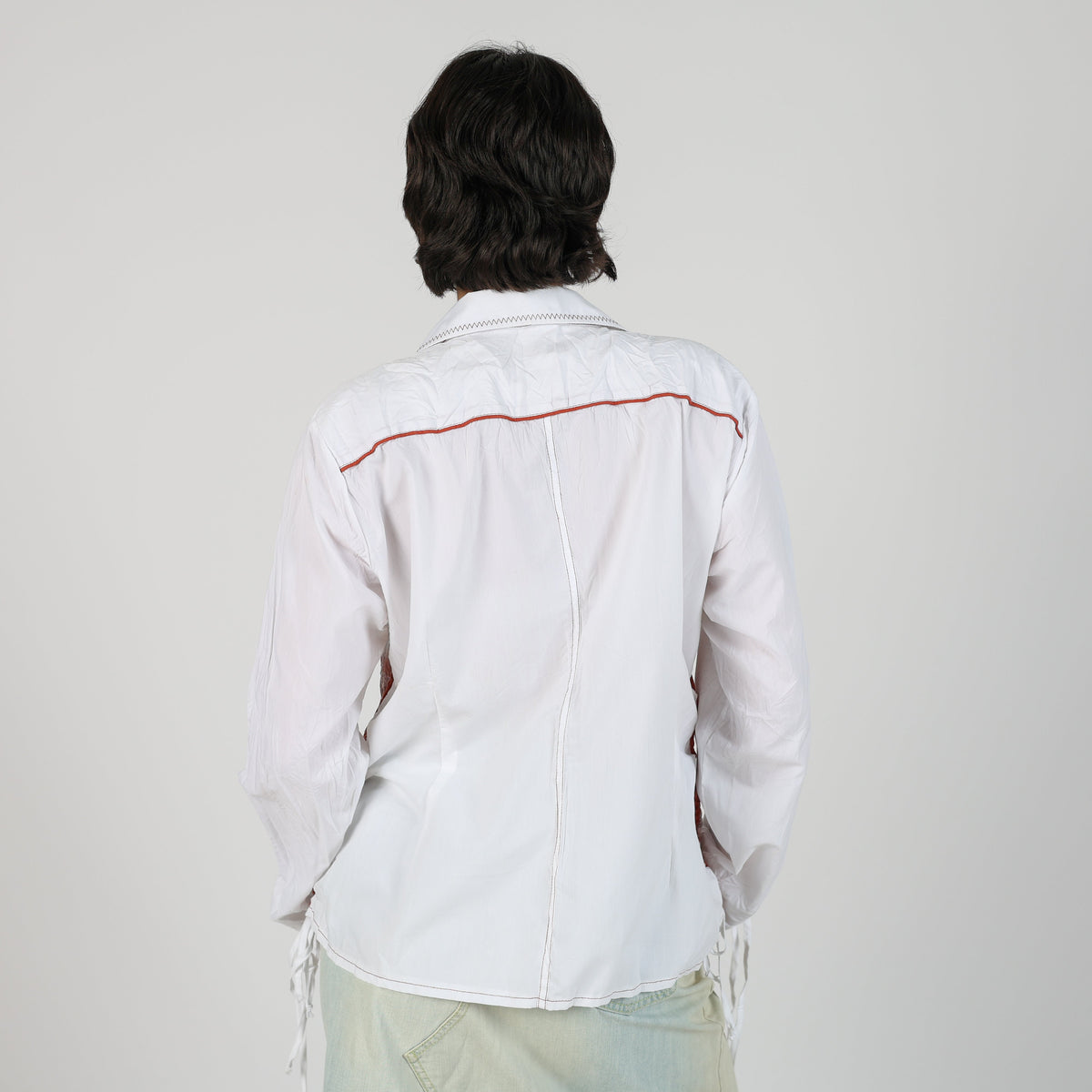 White Y2K Long Sleeve Top (XL)