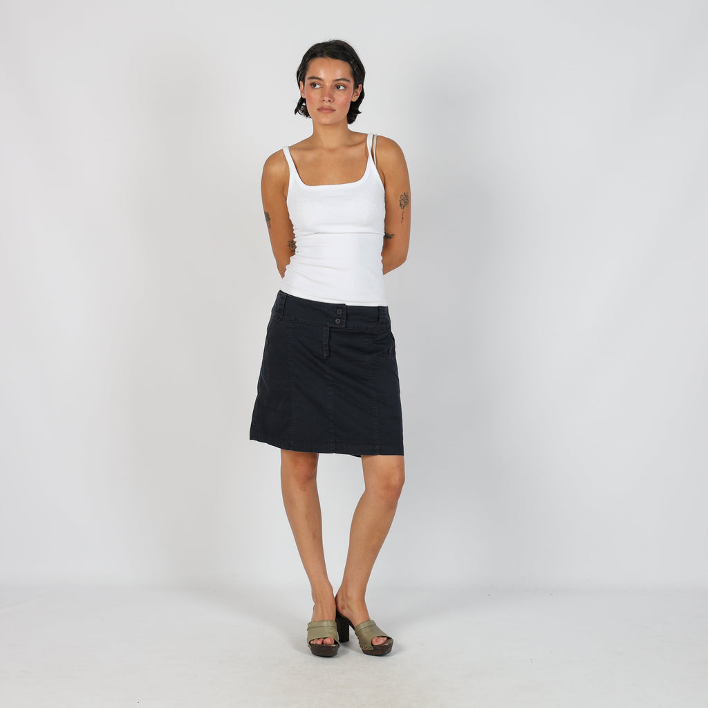 Blue Y2K Tom Tailor Woven Midi Skirt (L)