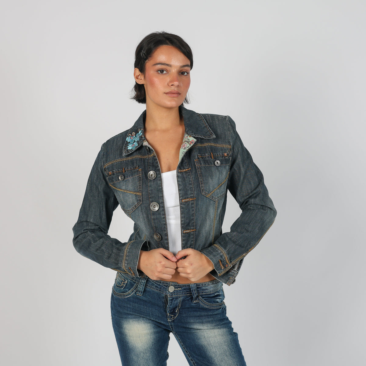 Blue Y2K Denim Jacket (S)