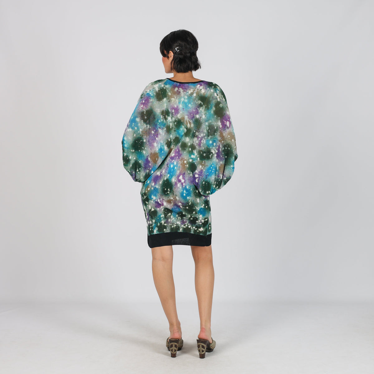 Dark Green Y2K Mesh Mini Dress (S)