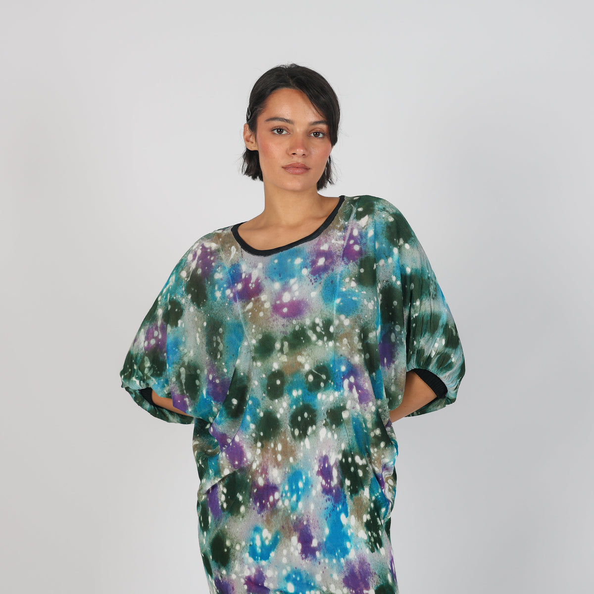 Dark Green Y2K Mesh Mini Dress (S)