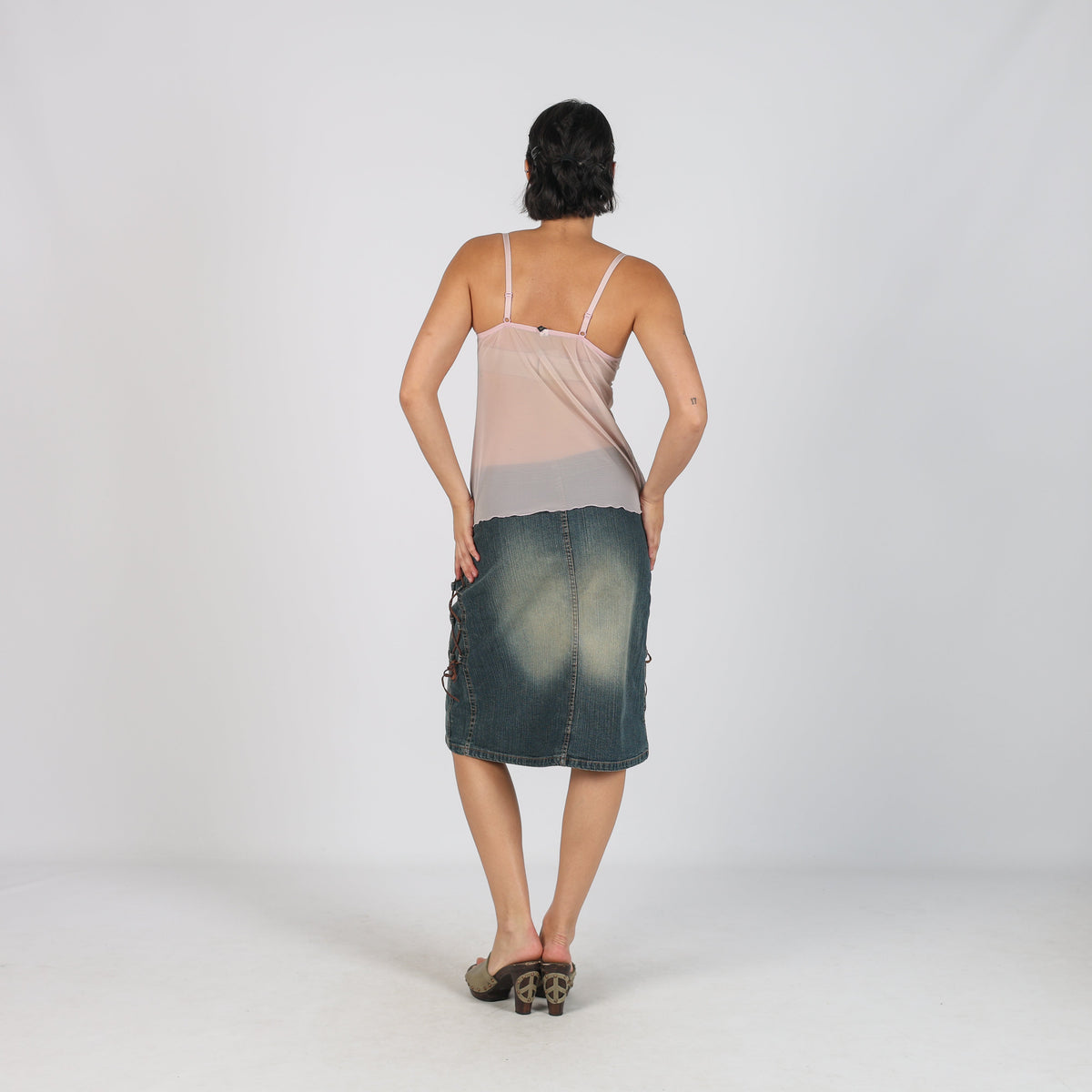 Blue Y2K Denim Mini Skirt (S)