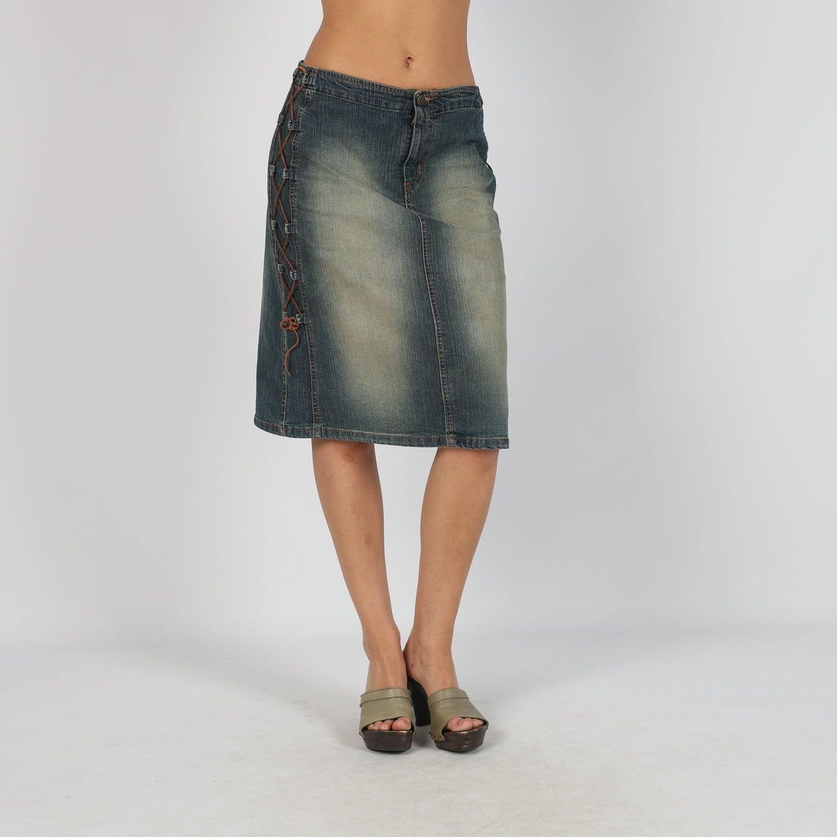 Blue Y2K Denim Mini Skirt (S)