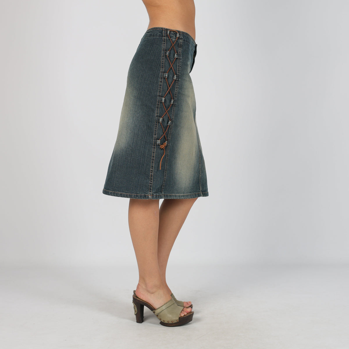 Blue Y2K Denim Mini Skirt (S)