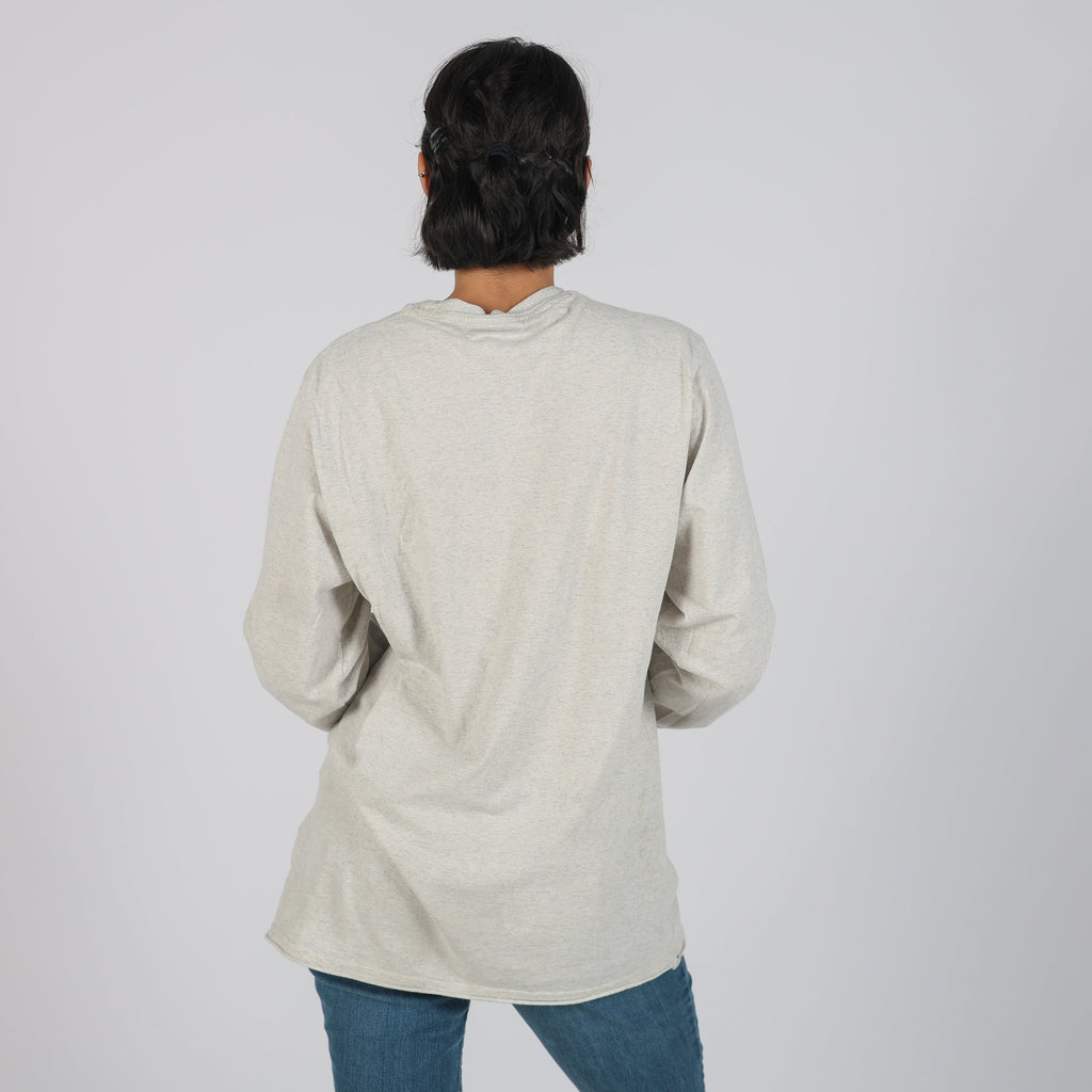 Light Grey Y2K Wrangler Long Sleeve Top (L)