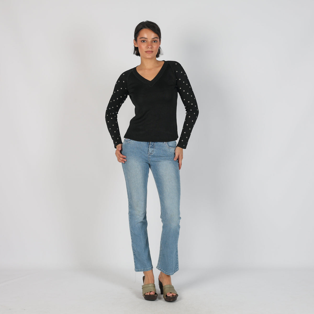 Light Blue Y2K Bootcut Jeans (XS)