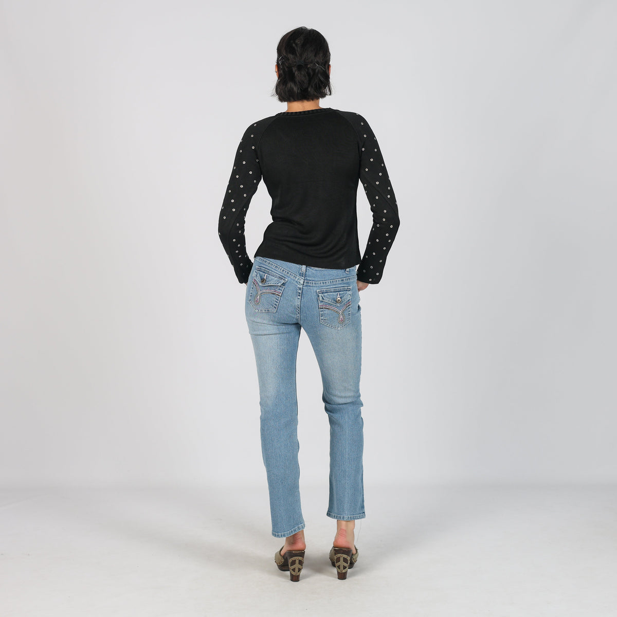 Light Blue Y2K Bootcut Jeans (XS)
