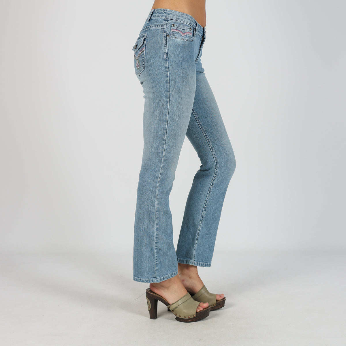 Light Blue Y2K Bootcut Jeans (XS)
