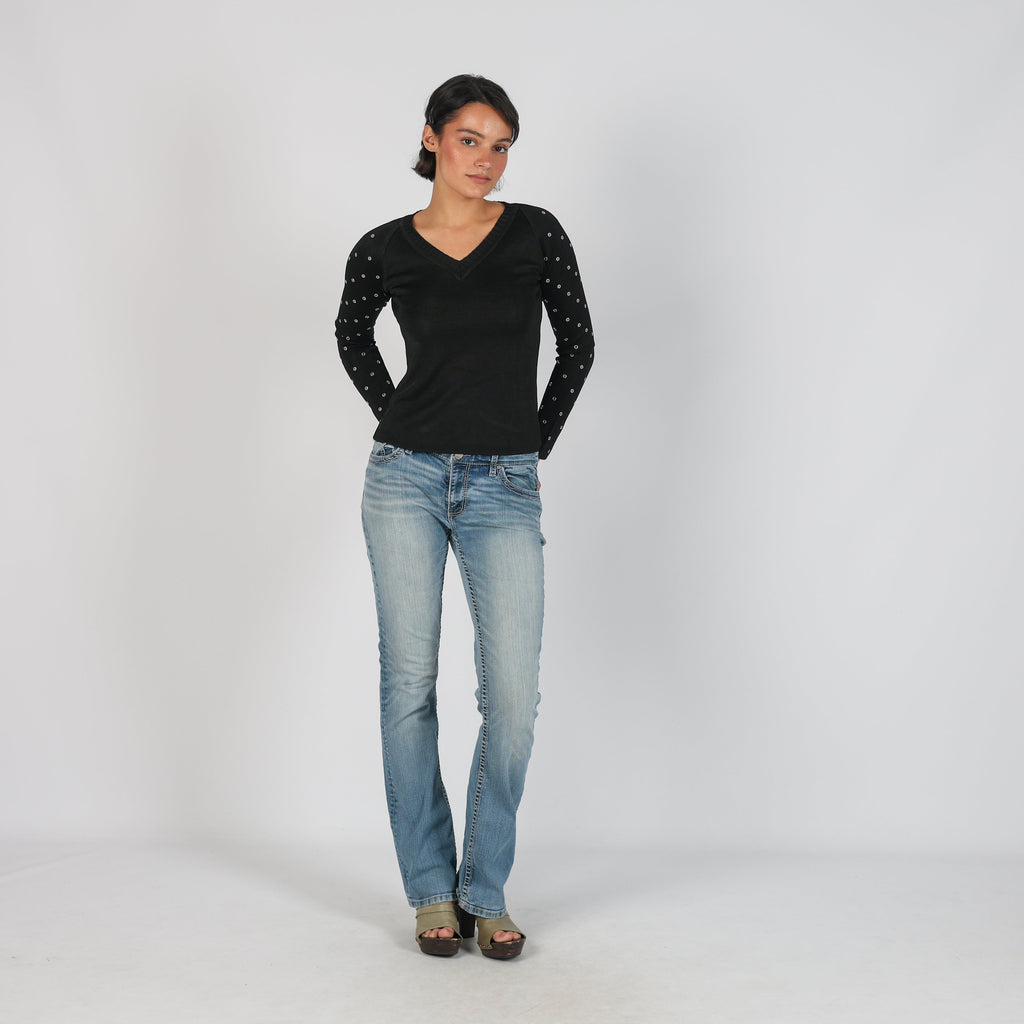 Light Blue Y2K Straight Jeans (XS)