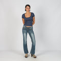 Blue Y2K Bootcut Jeans (XS)
