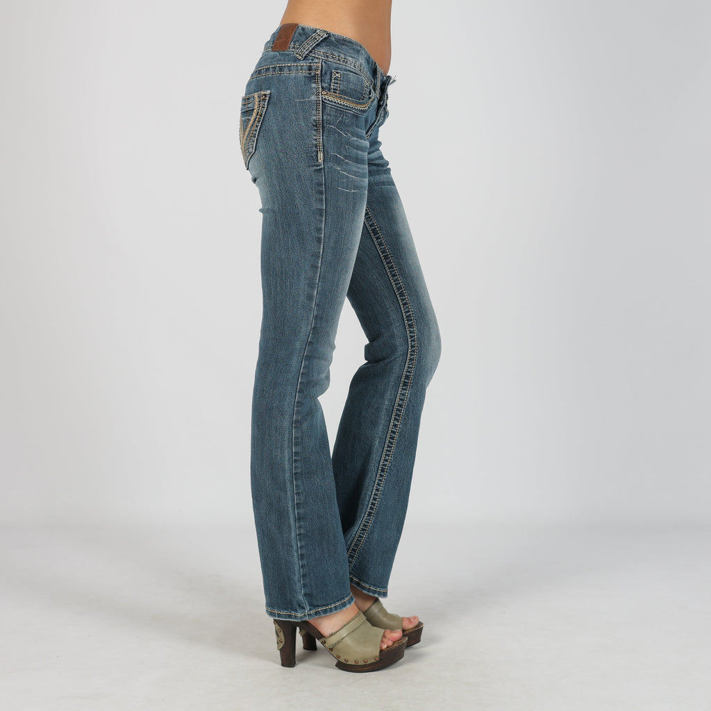 Blue Y2K Bootcut Jeans (XS)