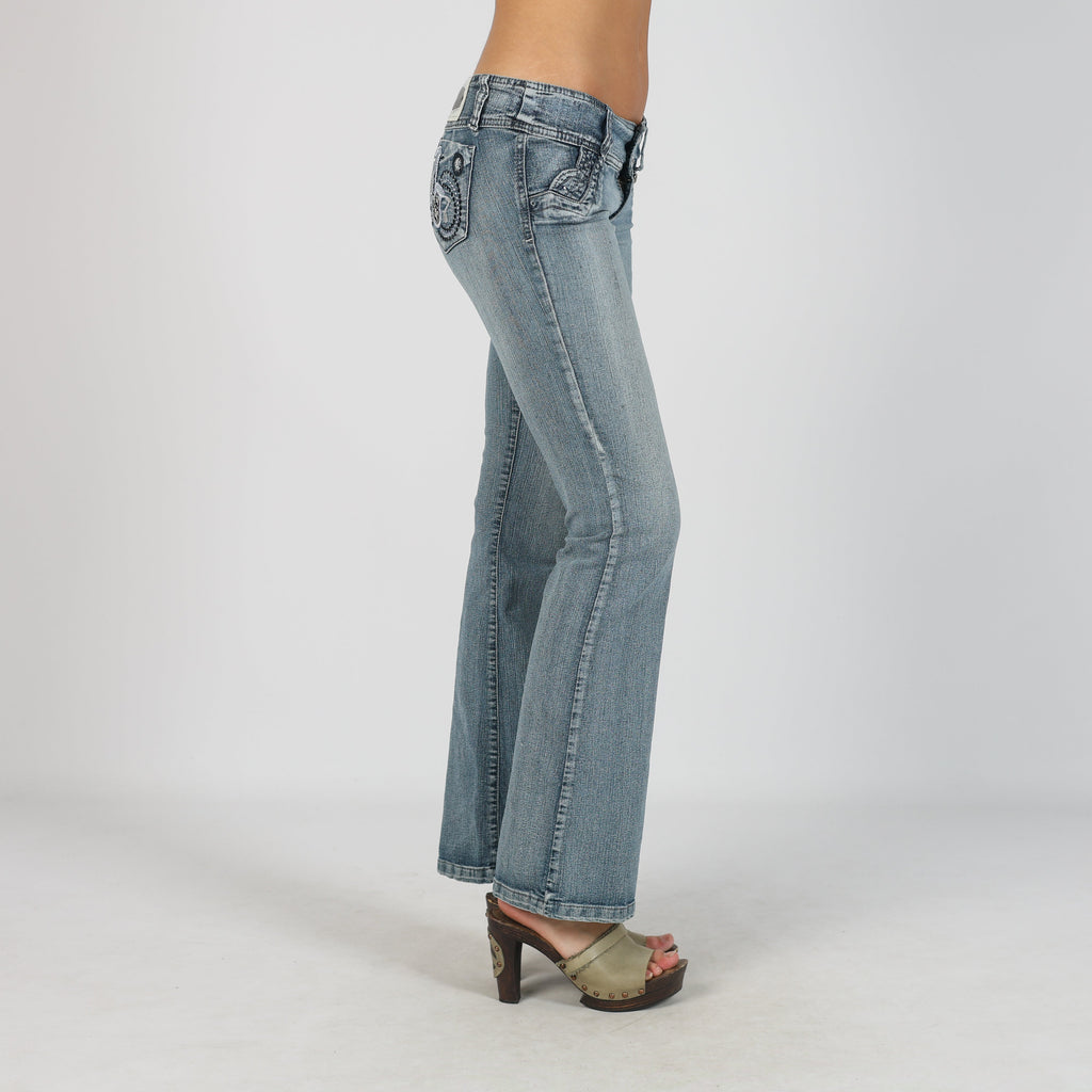 Light Blue Y2K Bootcut Jeans (XS)
