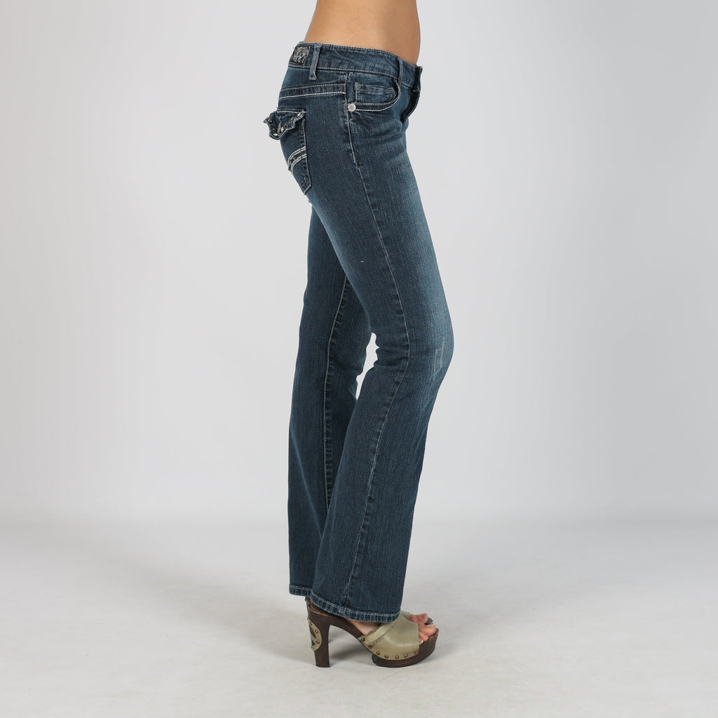 Blue Y2K Straight Jeans (XS)