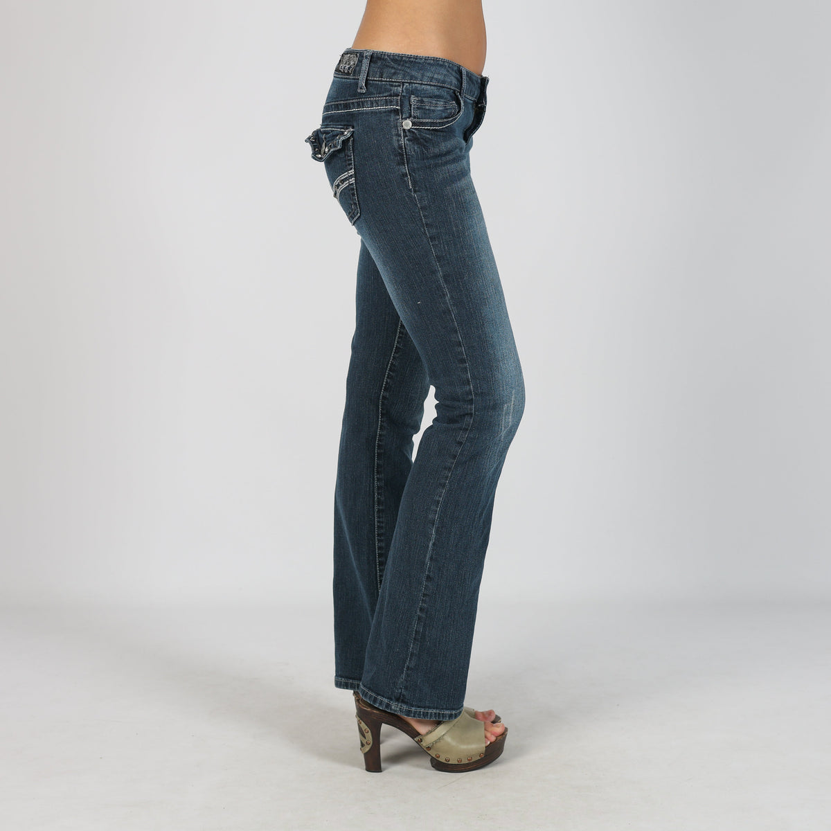 Blue Y2K Straight Jeans (XS)