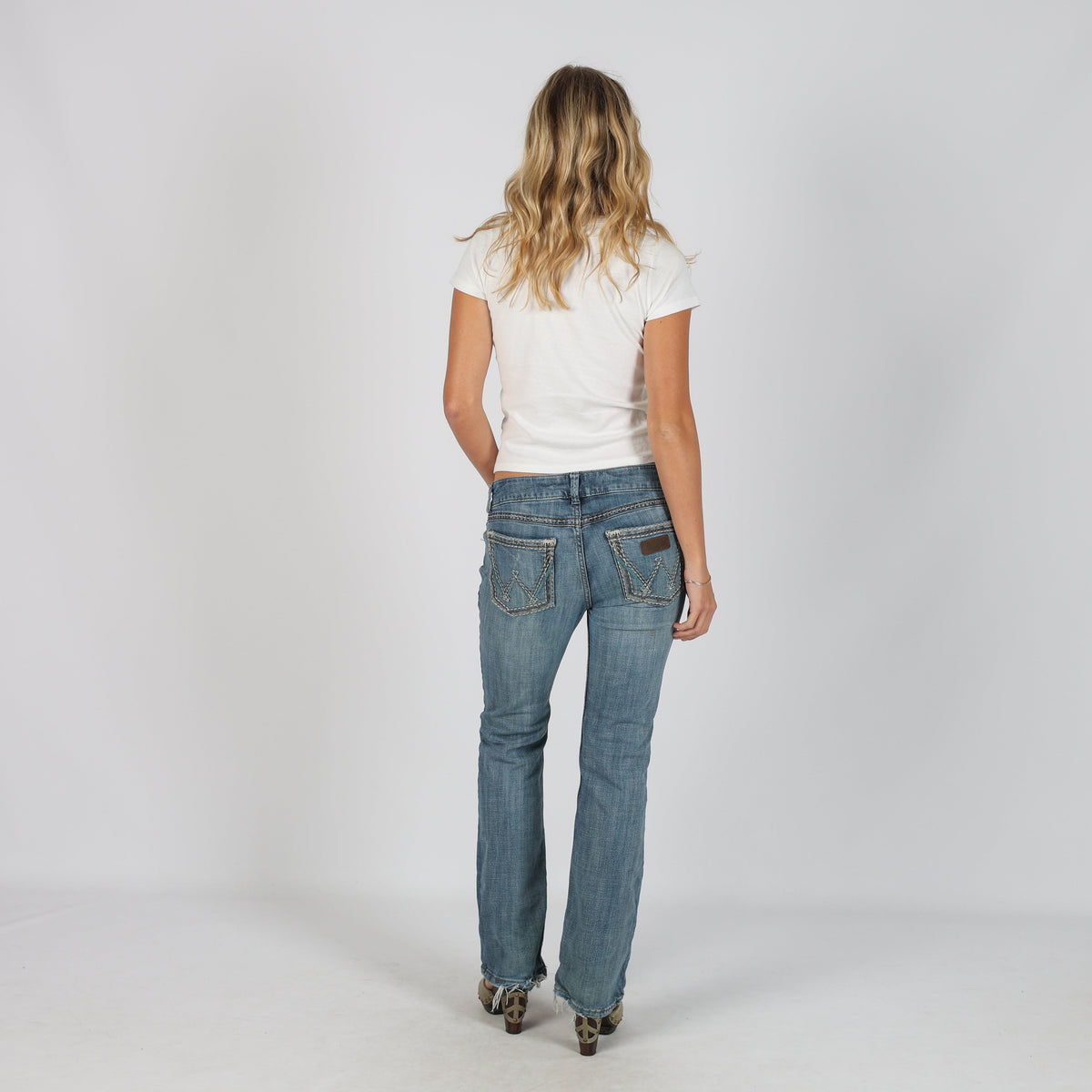 Blue Y2K Wrangler Bootcut Jeans (S)