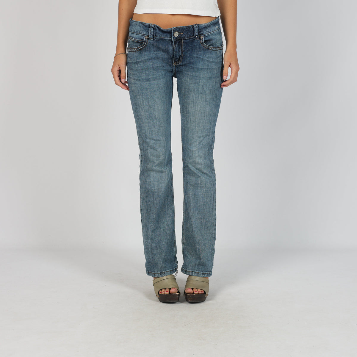 Blue Y2K Wrangler Bootcut Jeans (S)