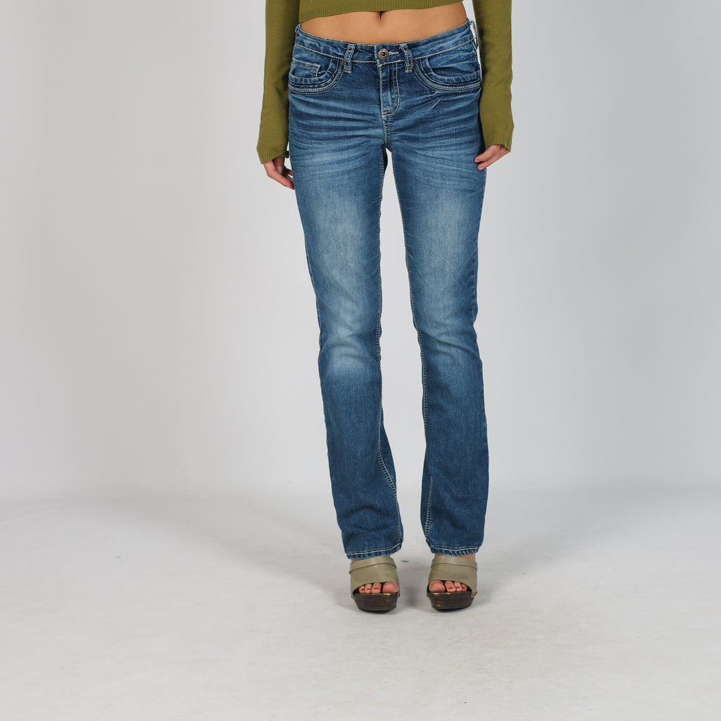 Blue Y2K Straight Jeans (XS)