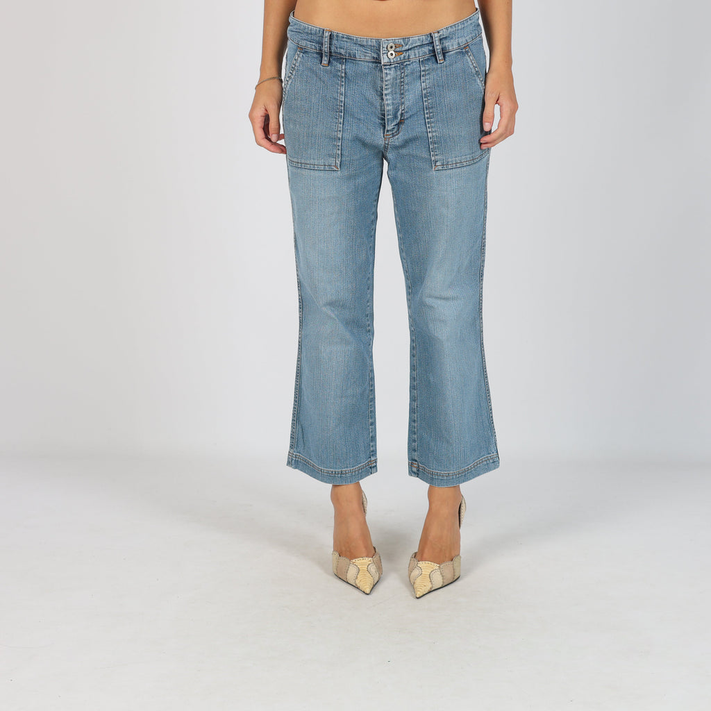 Light Blue Y2K Bootcut Jeans (S)