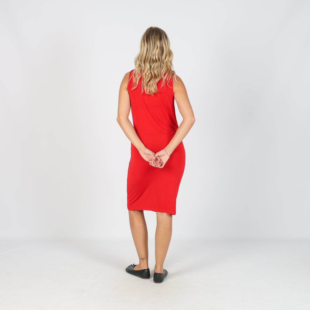 Red Y2K Galliano Woven Midi Dress (M)