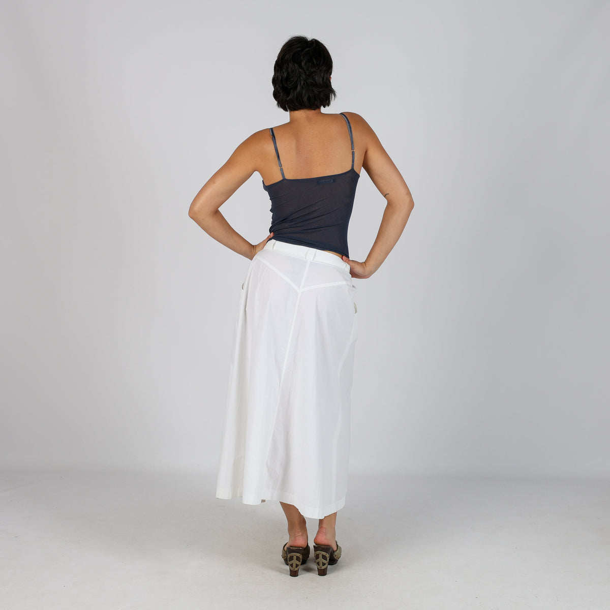 White Y2K Breal Wrap Skirt (XS)