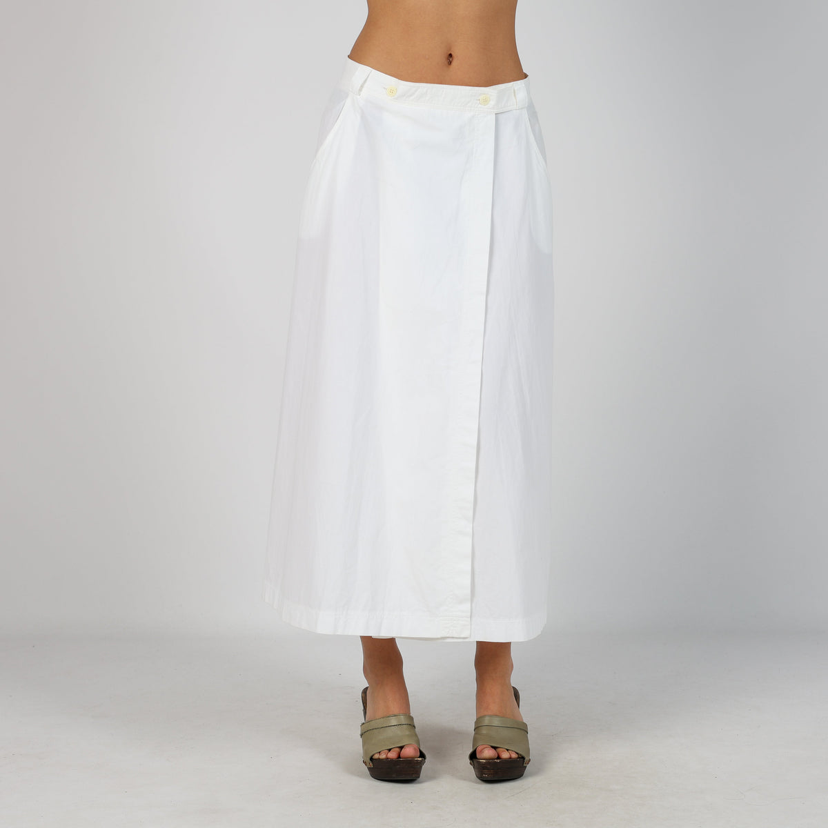 White Y2K Breal Wrap Skirt (XS)